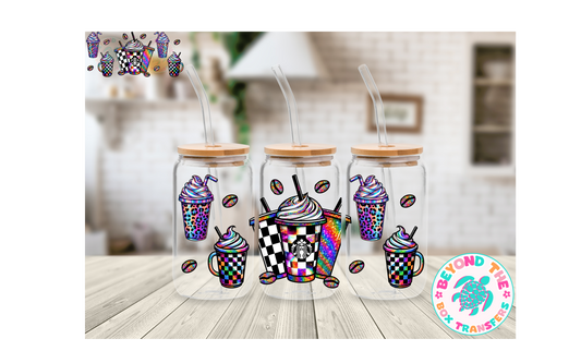 Rainbow Coffee 16oz UVDTF Wrap