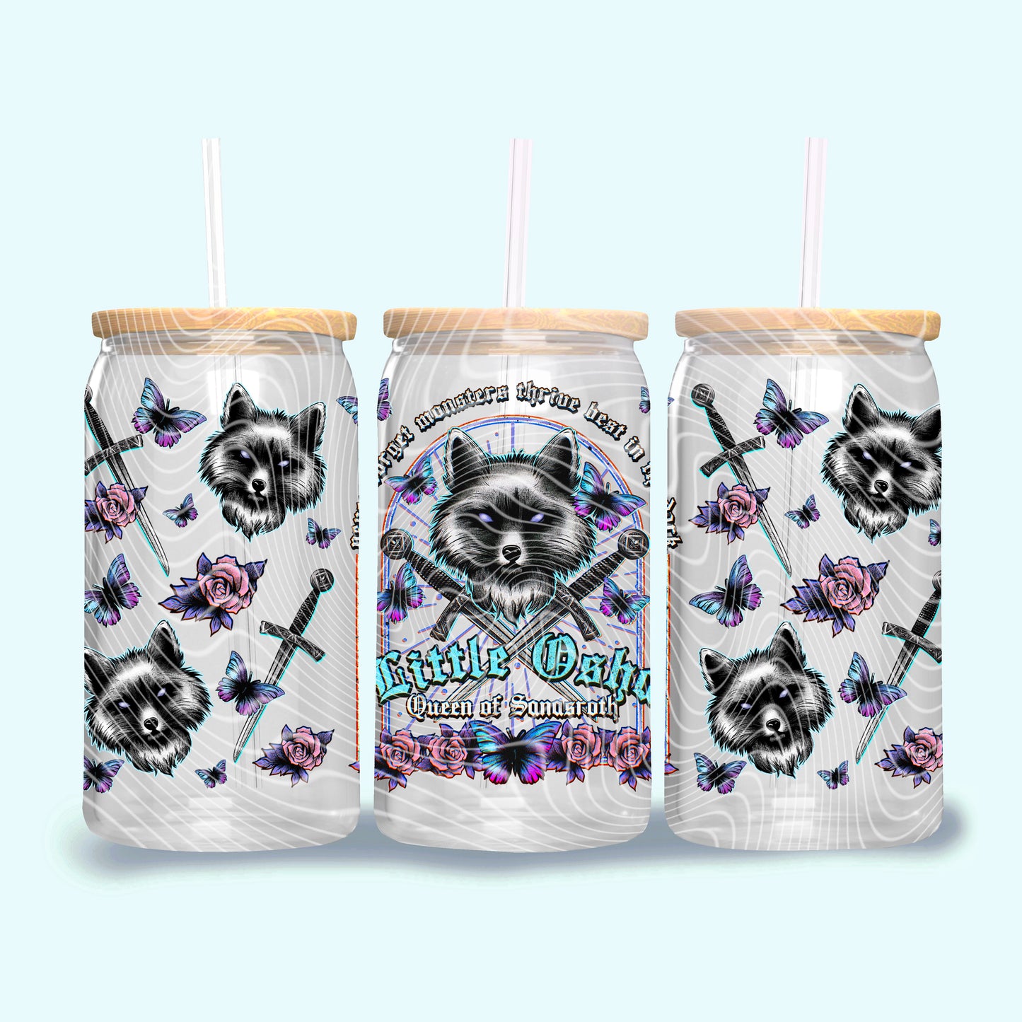 Never forget monsters thrive best in the dark 16oz UVDTF wrap