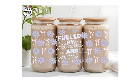 Iced Coffee and Jesus 16oz UVDTF Wrap