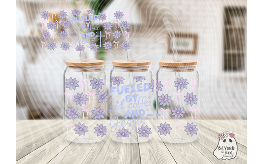 Iced Coffee and Jesus 16oz UVDTF Wrap