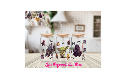 Cartoon Galaxy War UVDTF 16oz Wrap