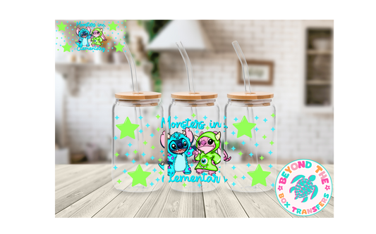Monsters Elementary 16oz UVDTF Wrap