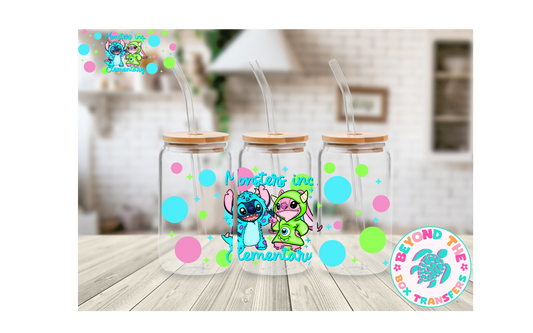 Monsters Elementary 16oz UVDTF Wrap