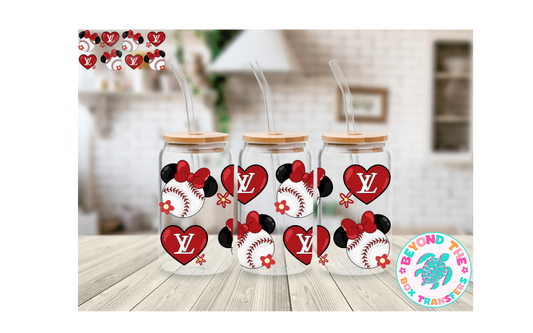 Baseball L.V. logo 16oz UVDTF wrap