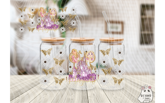 Watercolor Magical Princess 16oz UVDTF wrap