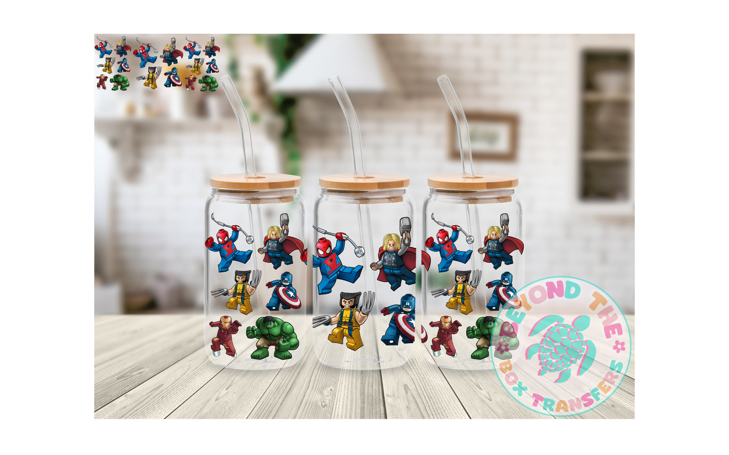 Toy Super Heros 16oz UVDTF Wrap