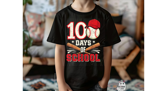 Baseball 100 Days of School Ready to Press DTF Transfer