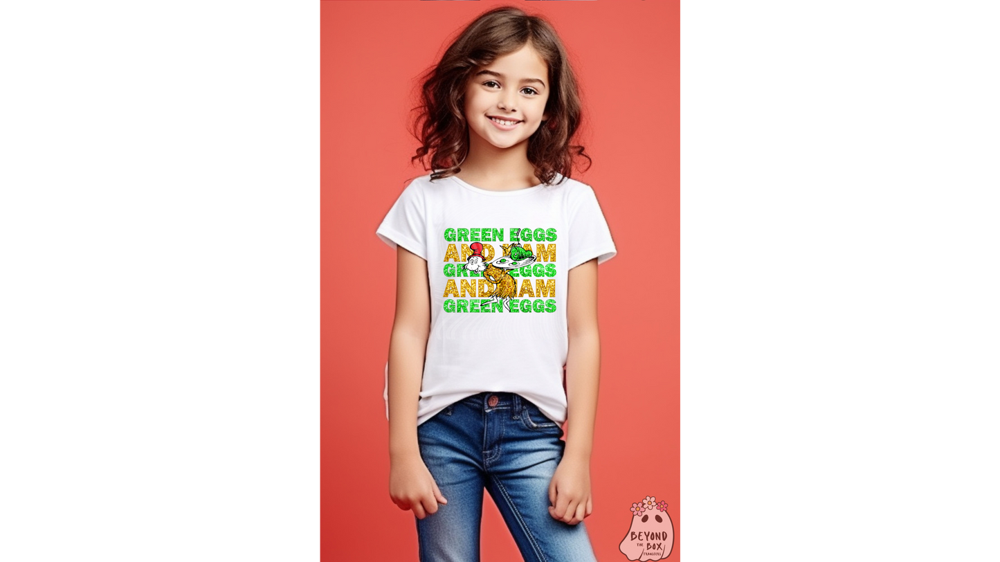 Green Eggs Dr. S Ready to Press DTF Transfer