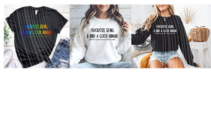 Prioritize being A Kind and Good Human Ready to Press DTF Transfer