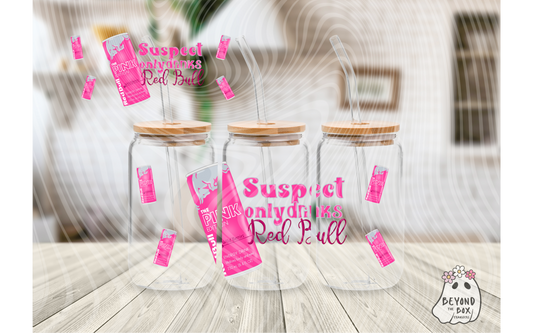 Pink Wings Energy Drink 16oz UVDTF wrap
