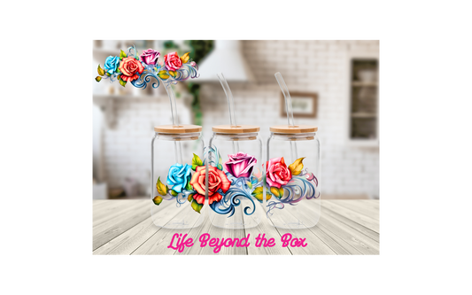 Colorful Roses 16oz UVDTF wrap
