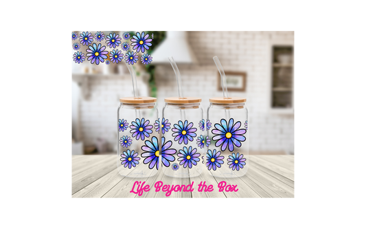 Purple Daisies 16oz UVDTF wrap