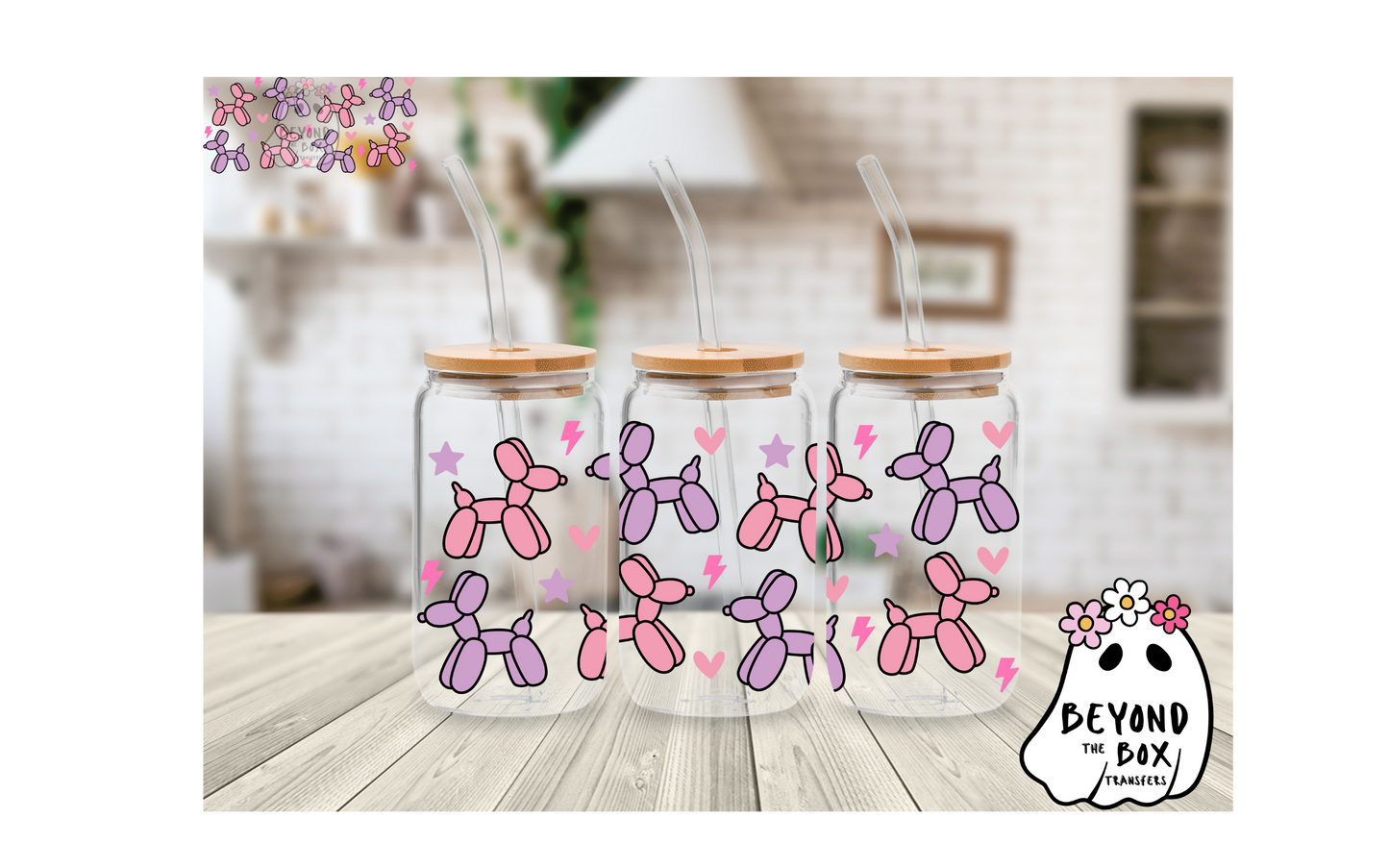 Balloon Dog 16oz UVDTF wrap
