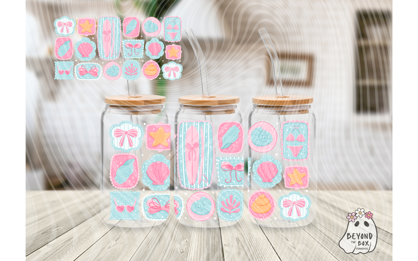 Summer Beach 16oz UVDTF wrap