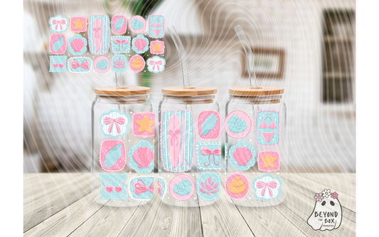 Summer Beach 16oz UVDTF wrap