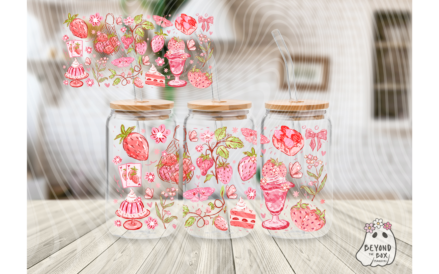 Strawberry 16oz UVDTF wrap