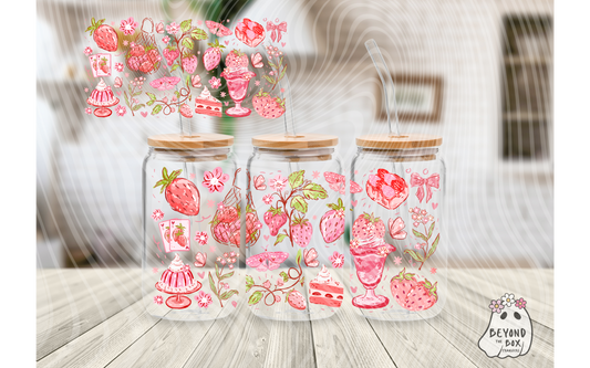 Strawberry 16oz UVDTF wrap