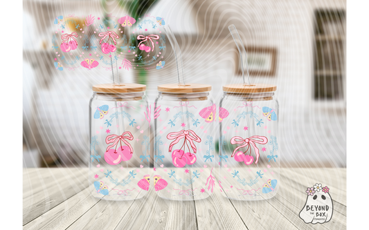 Pink Cherries 16oz UVDTF wrap