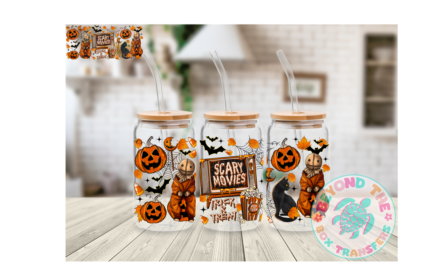 Sam Scary Movies 16oz UVDTF wrap