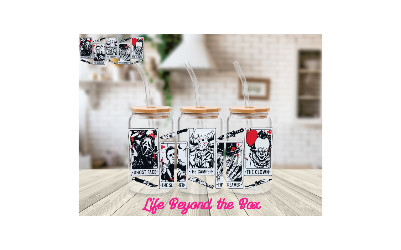 Horror Tarot card horror 16oz UVDTF wrap