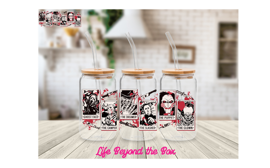 Bloody Horror Tarot cards 16oz UVDTF wrap