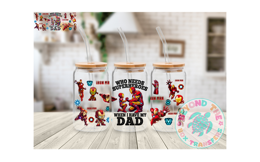 Super Hero Dad 16oz UVDTF wrap