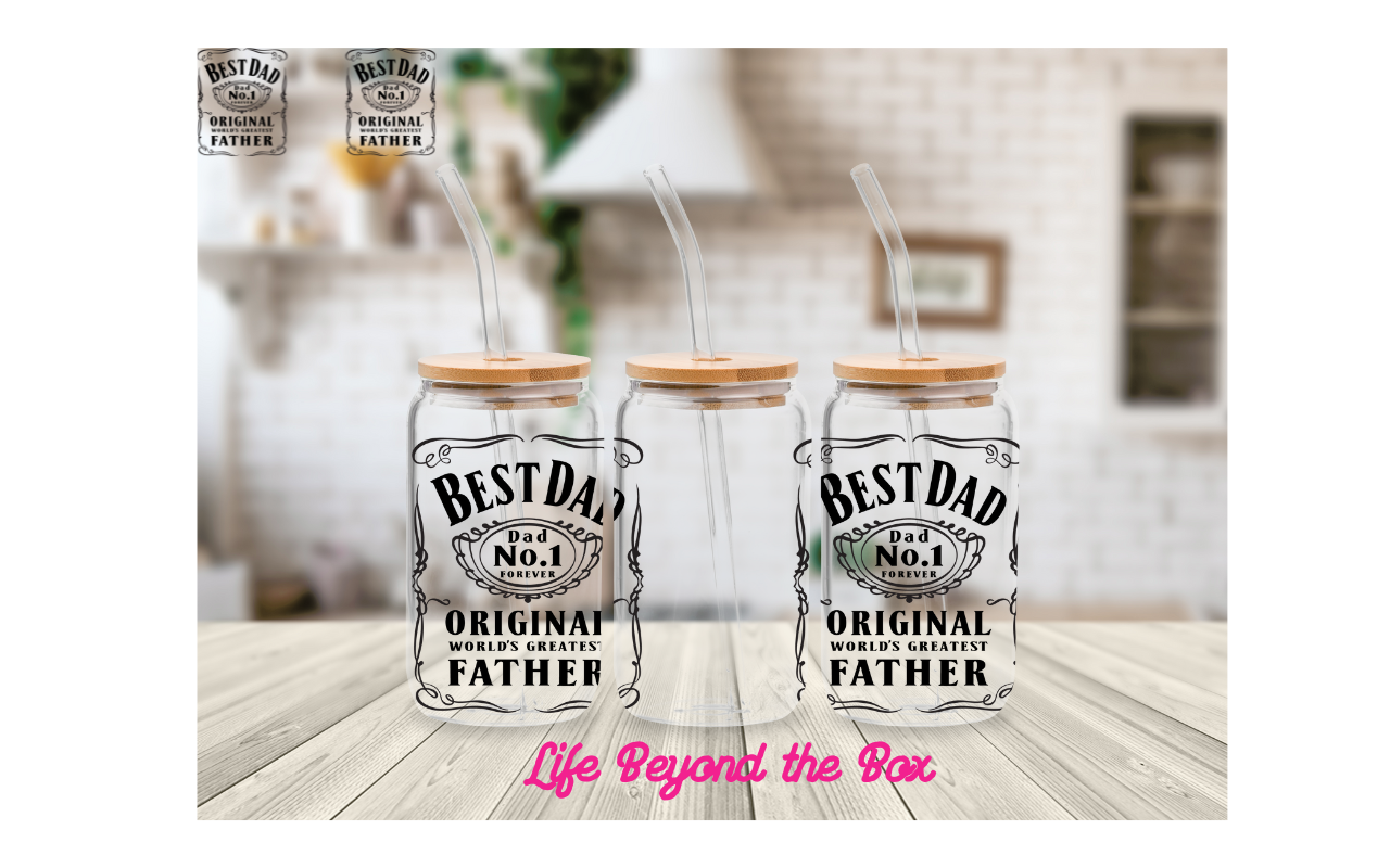 Dad Beer  16oz UVDTF wrap