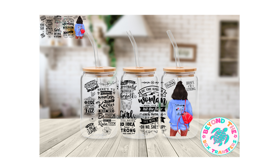 Positive affirmations African American 16oz UVDTF wrap