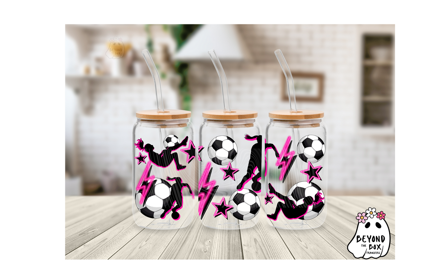 Girls Soccer 16oz UVDTF wrap