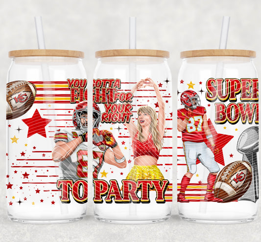 Travis & Taylor Football 16oz UVDTF Wrap
