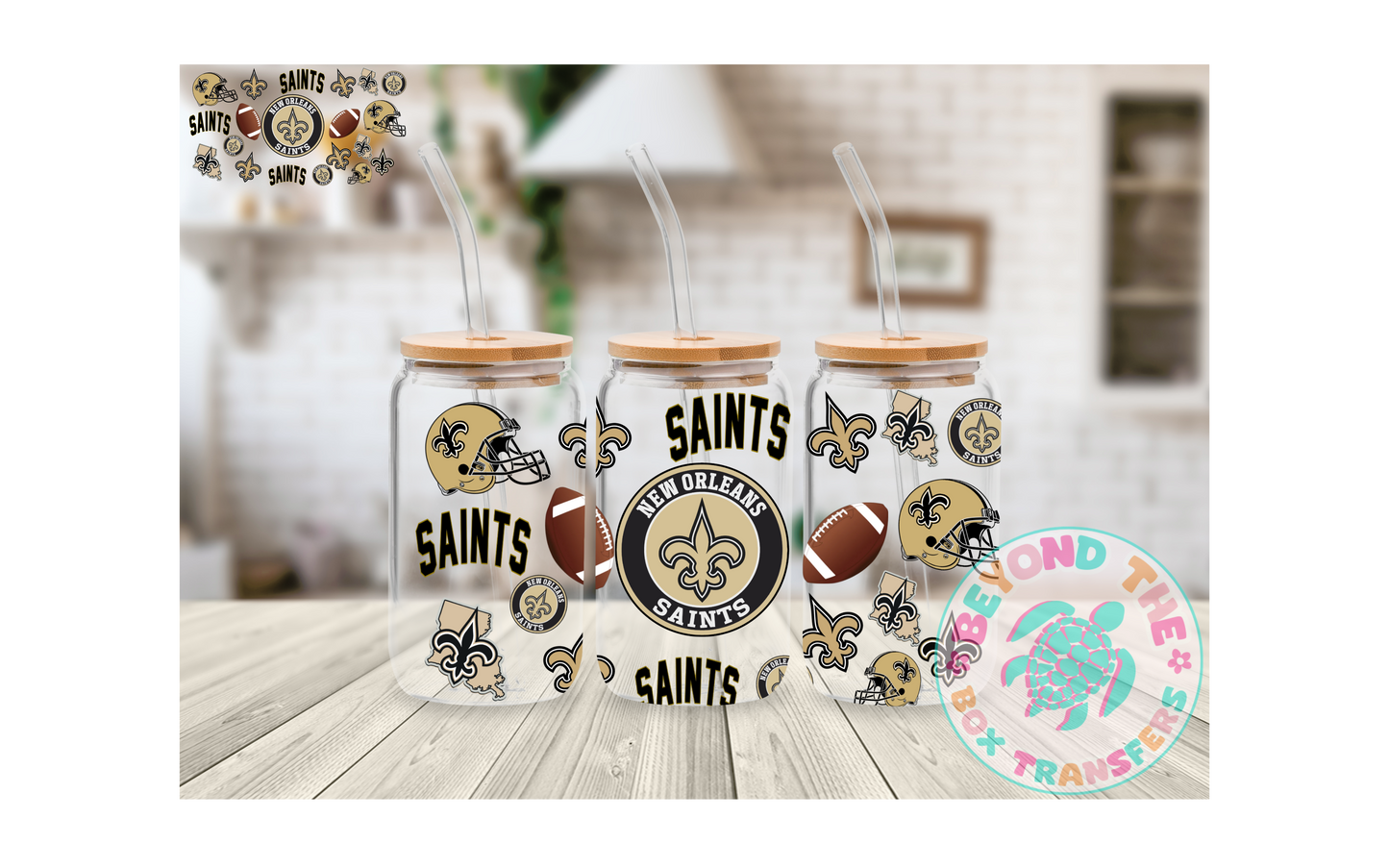 Saints 16oz UVDTF wrap