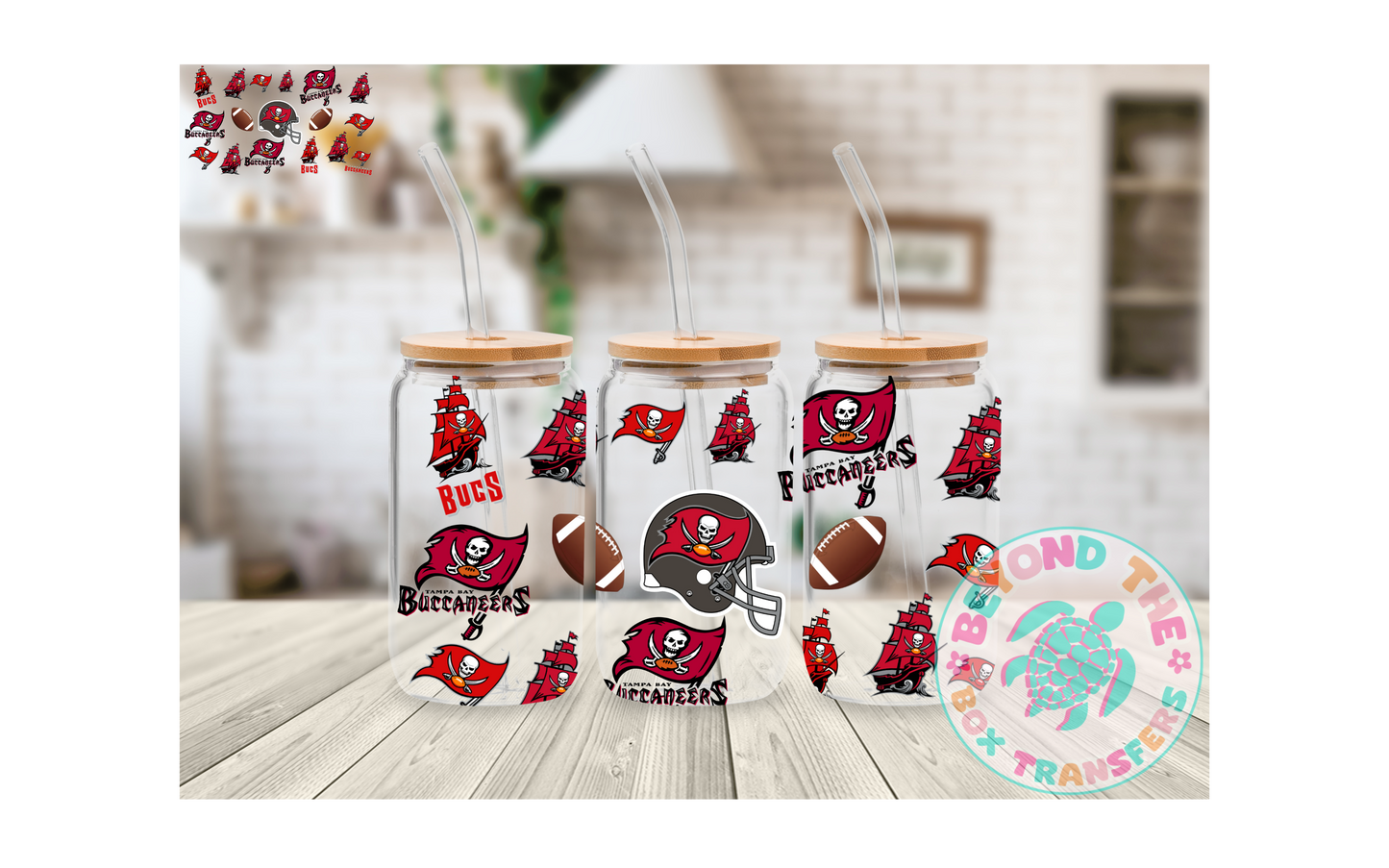 Football 16oz UVDTF wrap