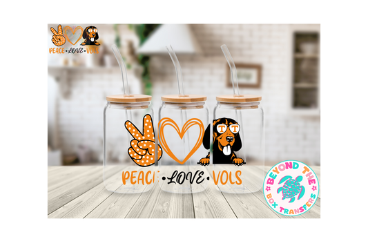 Peace, Love, TN 16oz UVDTF wrap