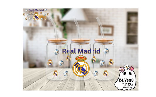 Real Madrid Soccer Football 16oz UVDTF wrap