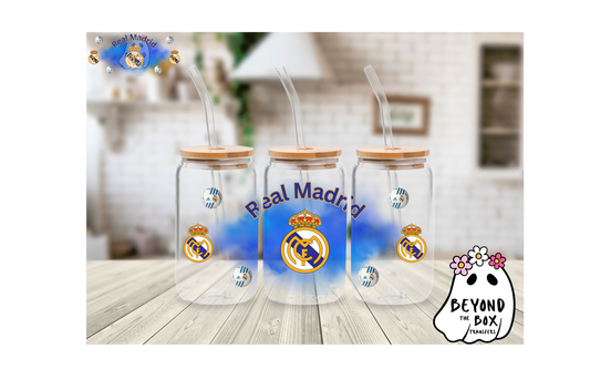 Real Madrid Soccer Football 16oz UVDTF wrap