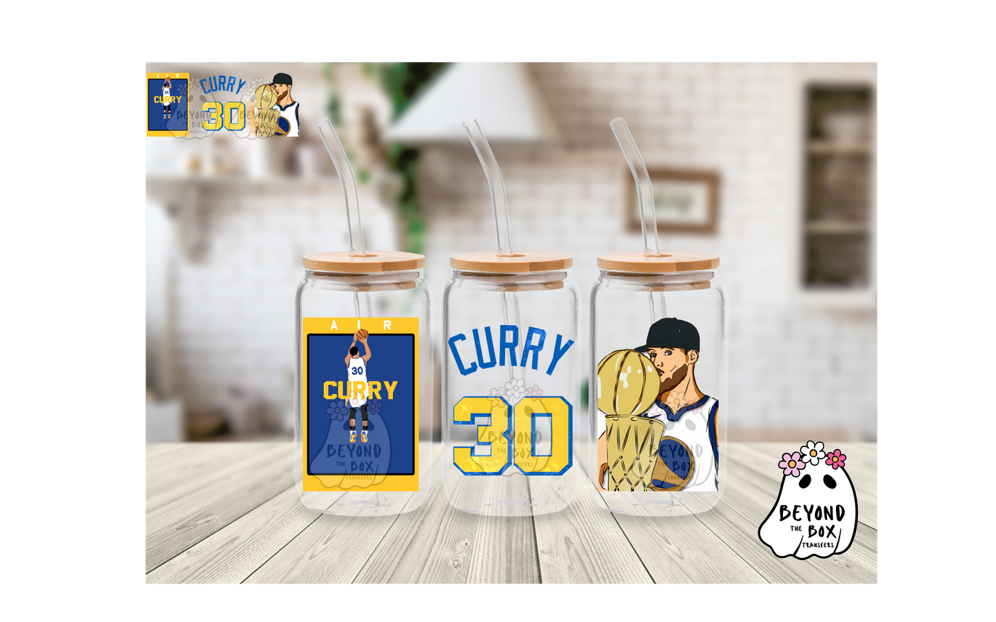 Curry Men's Basketball 16oz UVDTF wrap