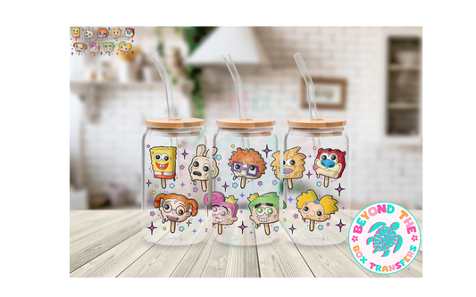 Cartoon Ice Cream 16oz UVDTF wrap