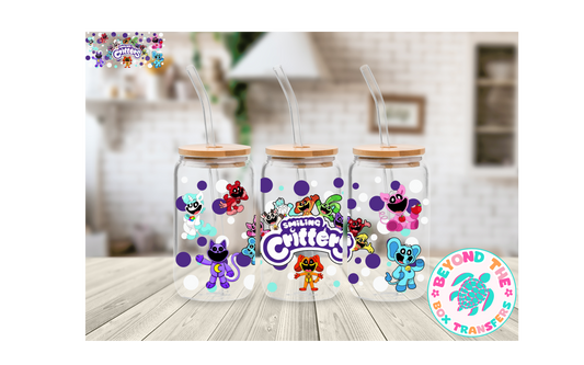 Smiling Critters 16oz UVDTF wrap