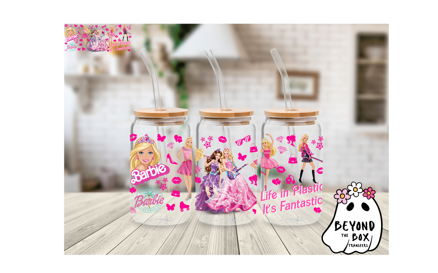 Pink Doll 16oz UVDTF wrap