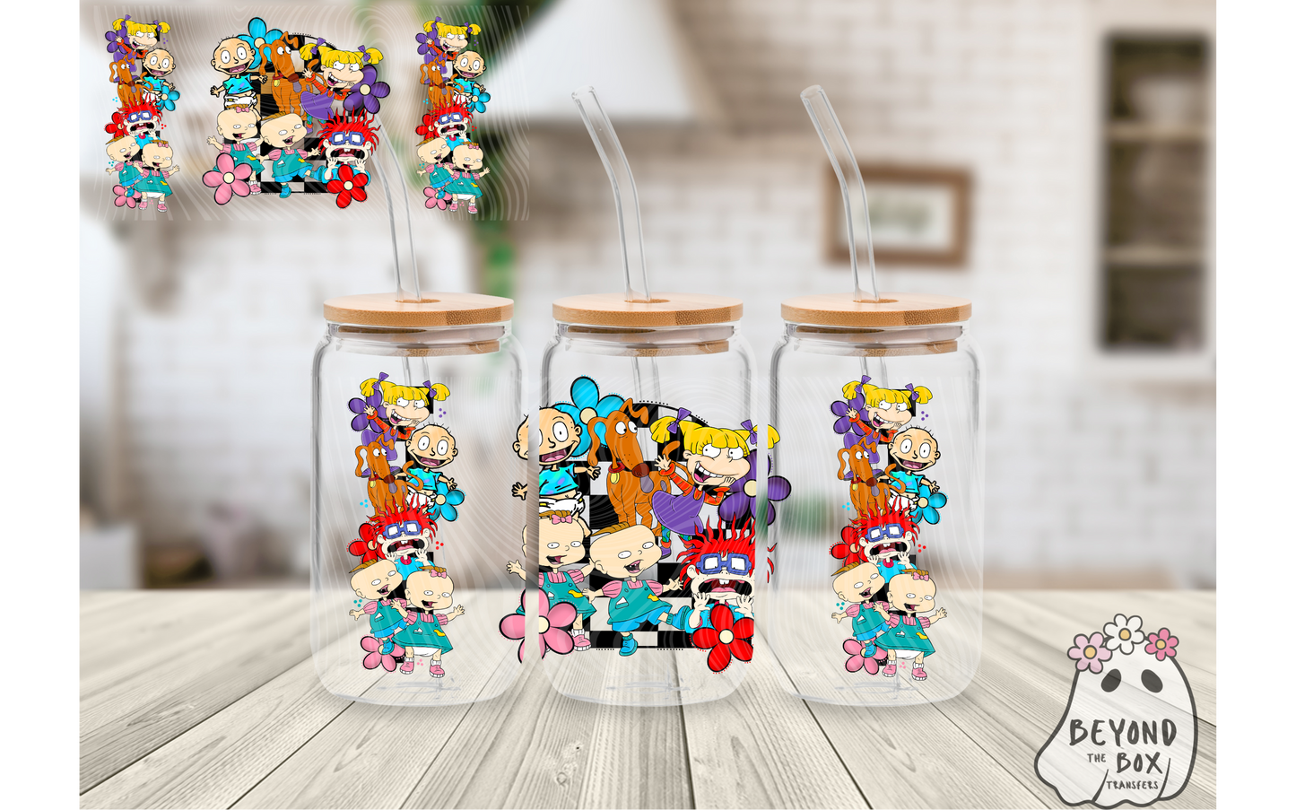 90's cartoon 16oz UVDTF wrap