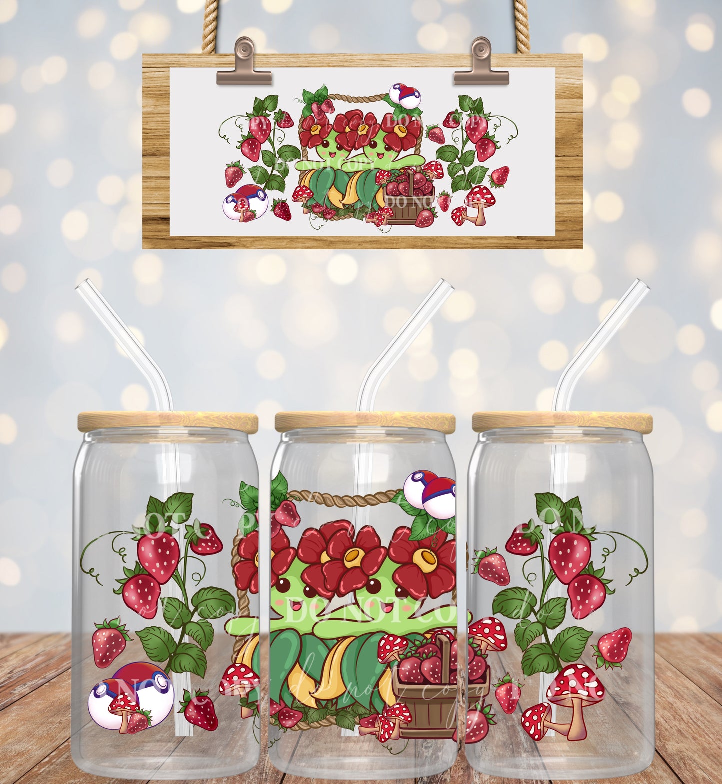 Gotta Catch Em all Bellossom 16oz UVDTF Wrap