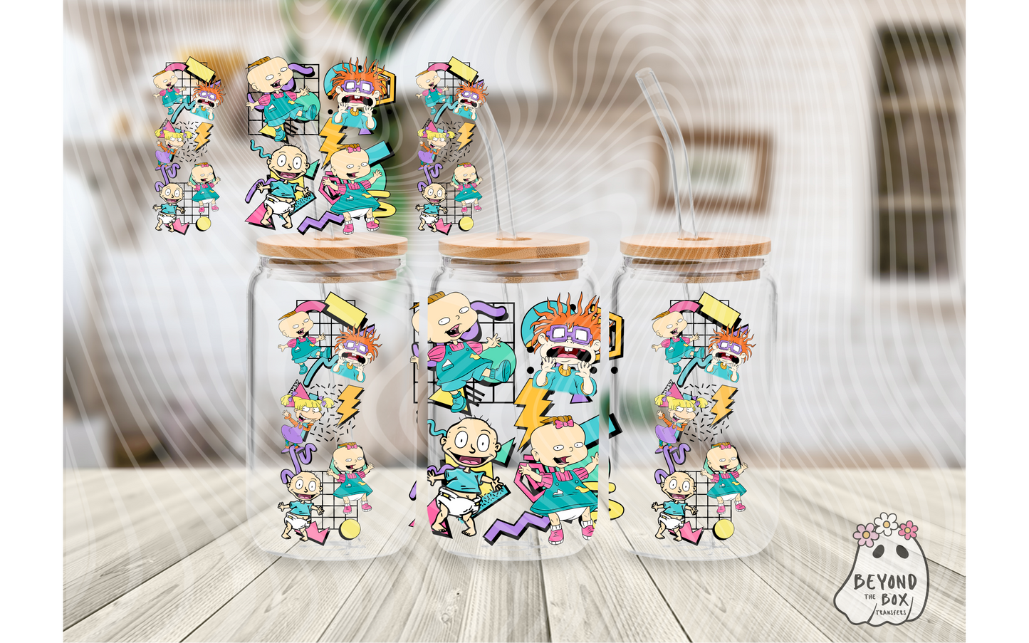 90's cartoon 16oz UVDTF wrap