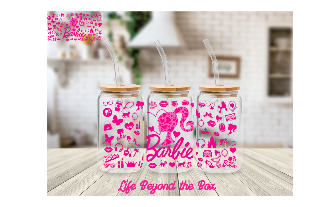 Pink Doll  16oz UVDTF wrap