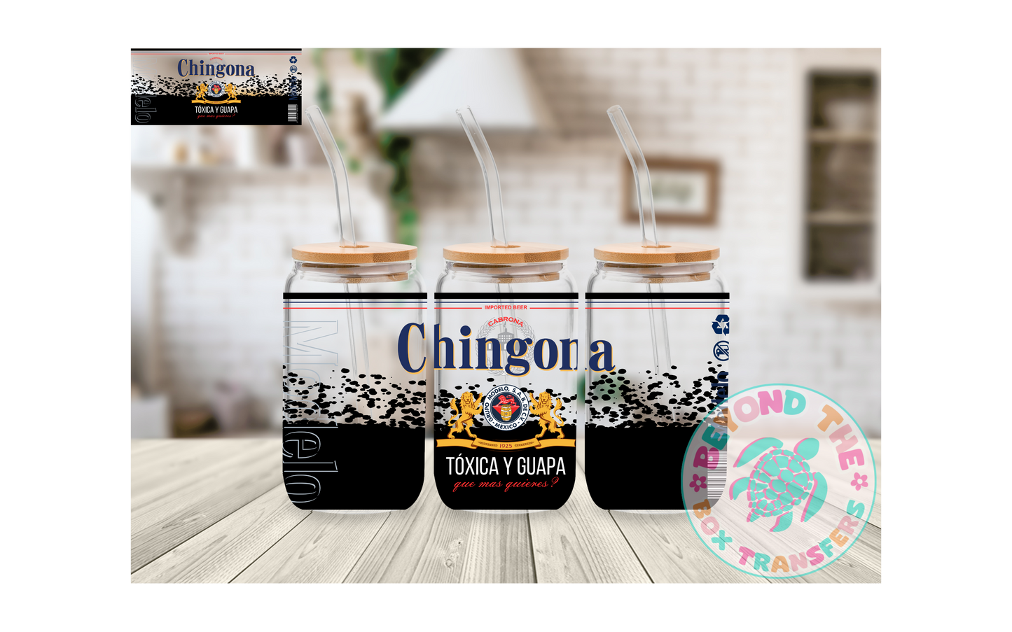 Black Chignona 16oz UVDTF wrap