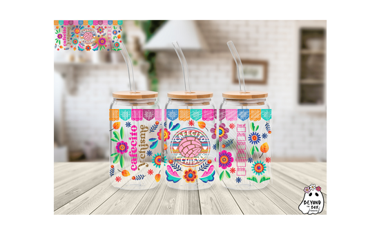 Cafecito and Chisme 16oz UVDTF wrap