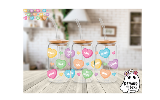 Spanish Candy Hearts 16oz UVDTF wrap