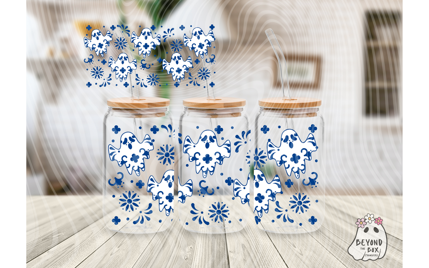 Dia de Muertos Talavera 16oz UVDTF wrap