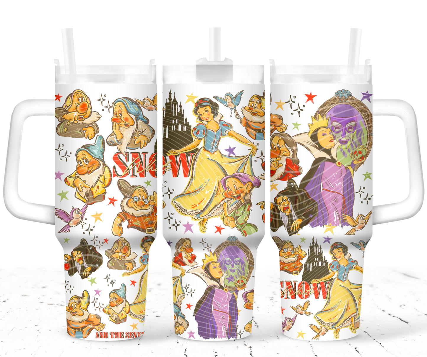 Snow 40oz UVDTF 2pc wrap