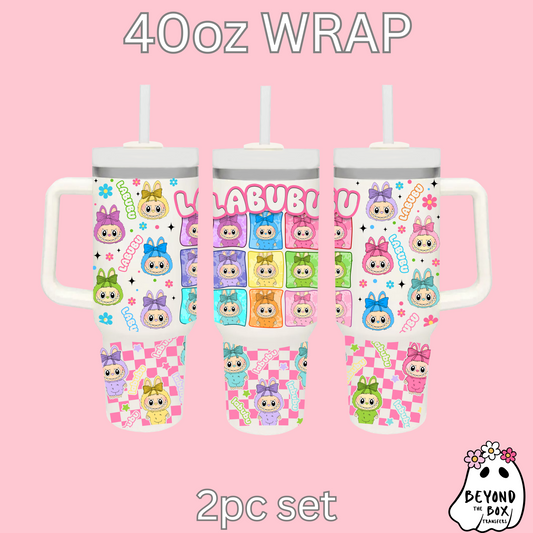 labubu 40oz UVDTF 2pc wrap