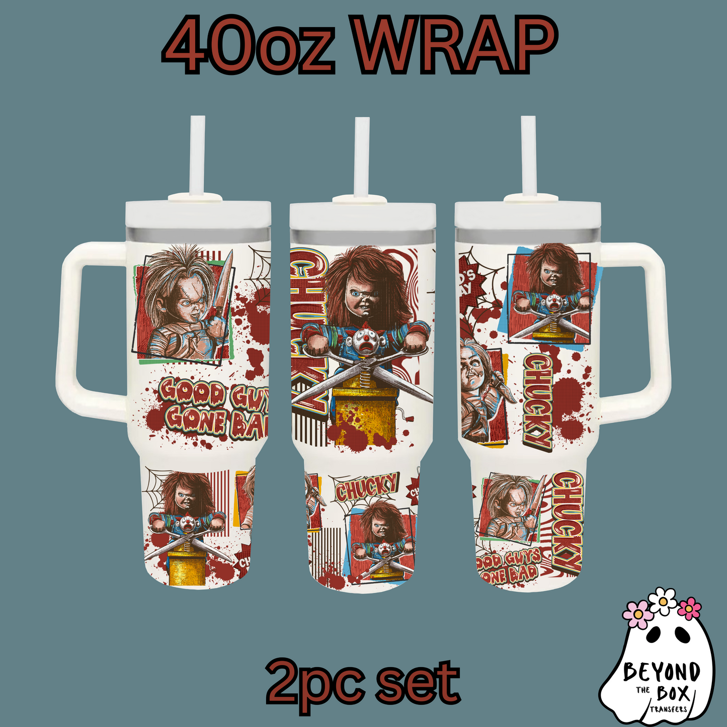 Chucky 40oz UVDTF 2pc wrap